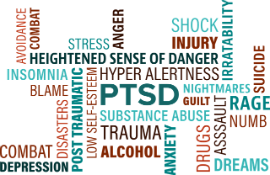 PTSD has many symptoms such as anger and blame